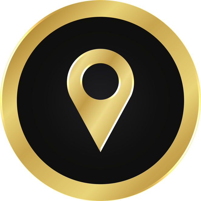 Gold Location Pin Icon
